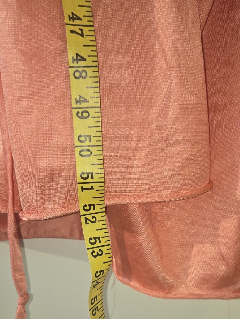 Vassarette Vintage Coral Pink Caftan Nightgown with Button Placket - Picture 7 of 10
